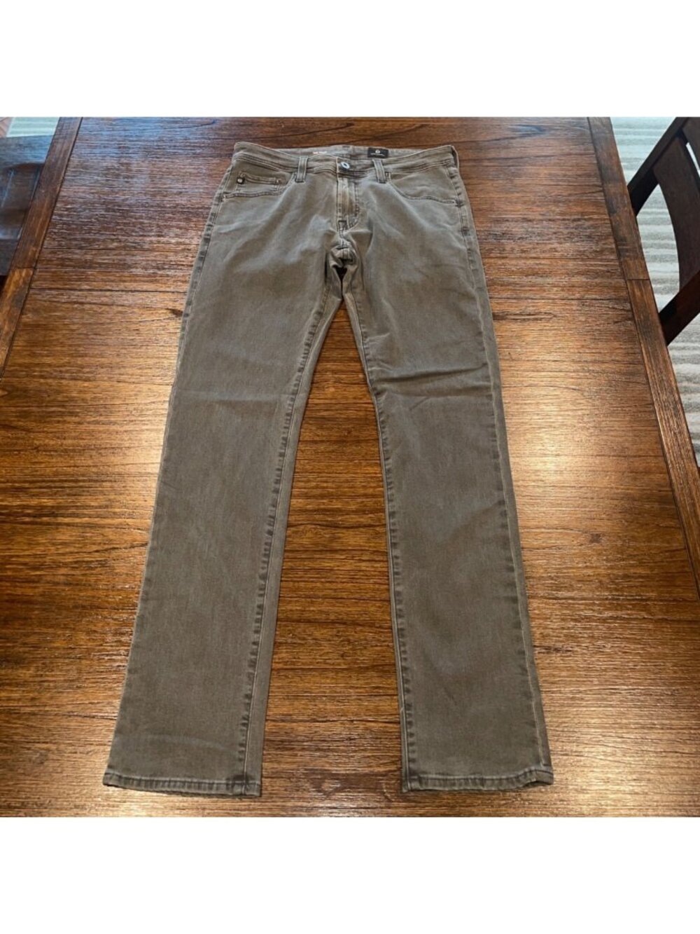 AG Tellis Modern Slim Jean Mens 31x33 Faded Black Charcoal Gray Stretch Denim